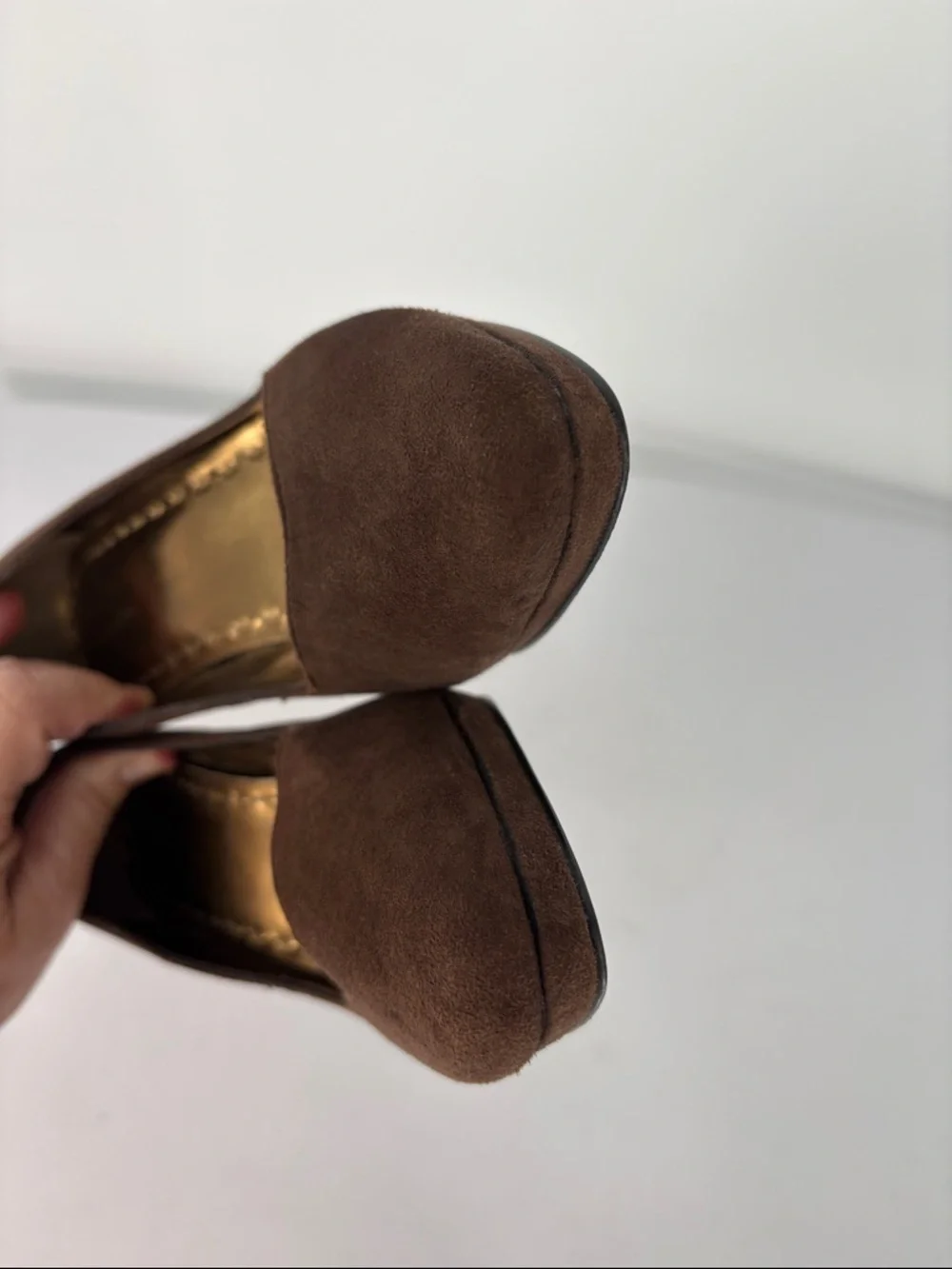 👔 Tahari Flynn Dark Brown Suede High Heel Pumps